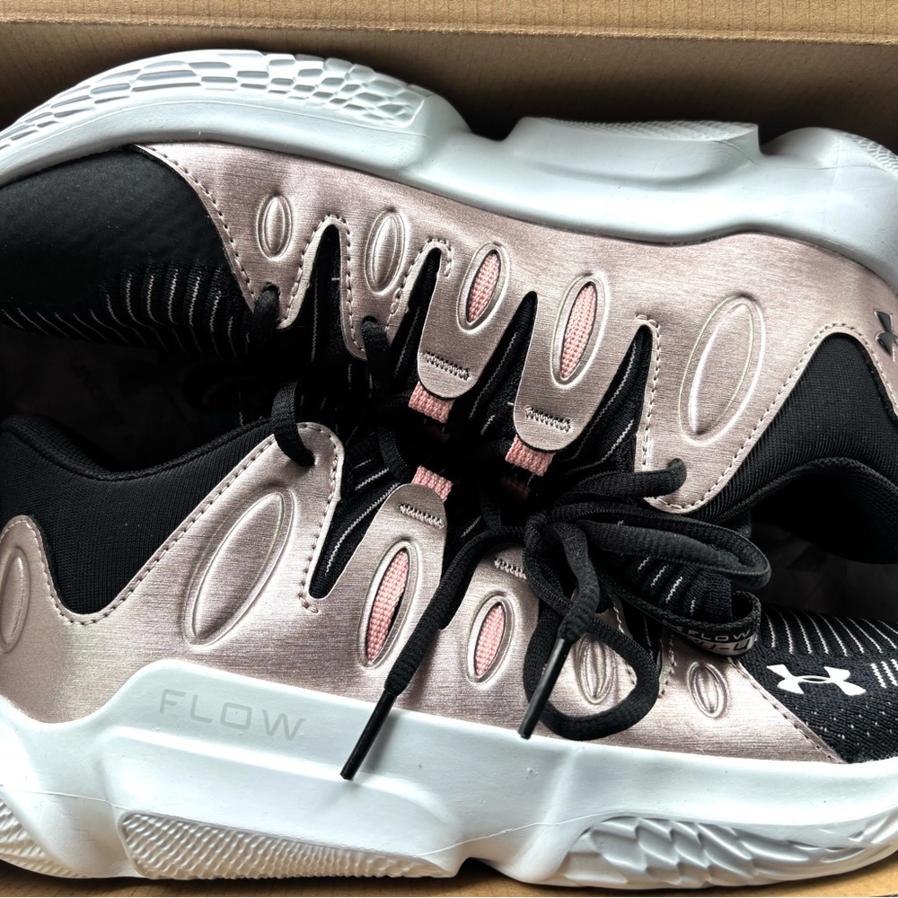 Under Armour Women's Flow Breakthru 4 Basketball Shoes 8 Black Rose Gold